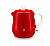 Чайник электрический BQ KT1717P 0.6 л, 1 температурный режим, 0.8 кВт, красный