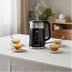 Чайник электрический Brayer BR1037, LED дисплей, автоотключение, 1.7 л