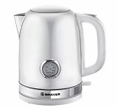 Чайник электрический Brayer BR1052, автоотключение, белый, 2200 Вт, 1.7 л