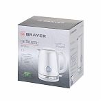 Чайник электрический Brayer BR1052, автоотключение, белый, 2200 Вт, 1.7 л