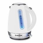 Чайник электрический Brayer BR6110, 1.7 л, 2200 Вт, поворот на 360 градусов, белый