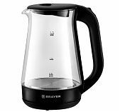 Чайник Brayer BR6112BK 2200 Вт, 1.7 л, черный, с LED подсветкой Для визуального контроля