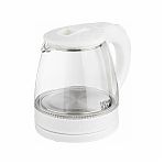 Чайник электрический Homestar HS-1053, 1.2 л, 1.5 кВт, прозрачный, белый