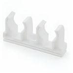 Клипса крепеж полипропиленовая Pro Aqua 25 мм, PA18510P, двойная, без зажима, для труб, белая