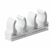 Клипса крепеж полипропиленовая Pro Aqua 25 мм, PA18510P, двойная, без зажима, для труб, белая