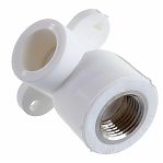 Угол полипропиленовый Pro Aqua PA28012P 25-1/2" ВР, комбинированный с креплением, белый