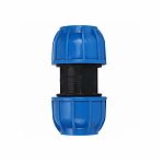 Муфта компрессионная для труб ПНД, КП701020, диаметр 20 мм, соединительная