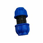 Муфта компрессионная для труб ПНД, КП701020, диаметр 20 мм, соединительная