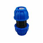 Муфта компрессионная для труб ПНД, КП701020, диаметр 20 мм, соединительная