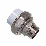 Муфта полипропиленовая разъёмная 20х1/2" НР белая