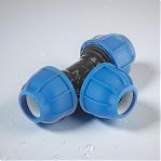 Тройник для труб ПНД КП709025 25х25х25 мм, соединительный, синий