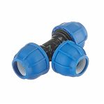 Тройник для труб ПНД КП709025 25х25х25 мм, соединительный, синий