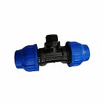 Тройник для труб ПНД, КП711025, 25х3/4"НРх25, переходной, компрессионная с наружной резьбой