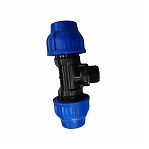 Тройник для труб ПНД, КП711025, 25х3/4"НРх25, переходной, компрессионная с наружной резьбой