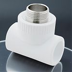 Тройник полипропиленовый Pro Aqua PA25014P 25х3/4"х25, НР, комбинированный, переходной, белый