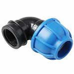 Угол 90 гр. для труб ПНД  Pro Aqua Unio 83025000000F034, d32х3/4, ВР, компрессионный, для систем холодного водоснабжения