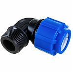 Угол для труб ПНД 32-1" НР, для систем холодного водоснабжения, соединительный