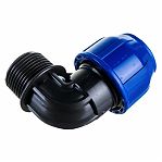 Угол для труб ПНД 32-1" НР, для систем холодного водоснабжения, соединительный