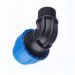 Угол для труб ПНД 32-1" НР, для систем холодного водоснабжения, соединительный