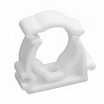 Клипса крепеж полипропиленовая Pro Aqua 50 мм, двойная, с защёлкой, для труб, белая