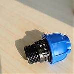 Муфта переходная, компрессионная ПНД 20-3/4" НР, с наружной резьбой для трубопровода