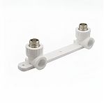 Планка монтажная с водорозетками Pro Aqua 20-1/2" НР, комплект для смесителя, белая