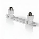 Планка монтажная с водорозетками Pro Aqua 20-1/2" НР, комплект для смесителя, белая