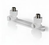 Планка монтажная с водорозетками Pro Aqua 20-1/2" НР, комплект для смесителя, белая