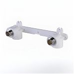 Планка монтажная с водорозетками Pro Aqua 20-1/2" НР, комплект для смесителя, белая