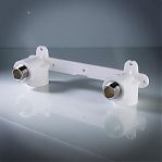 Планка монтажная с водорозетками Pro Aqua 20-1/2" НР, комплект для смесителя, белая