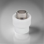 Муфта полипропиленовая Frap 25-1", НР, F112.2506, комбинированная, белая