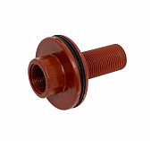 Врезка ПП AV Engineering AVE159007 1/2" с наружной резьбой, полипропилен, коричневый