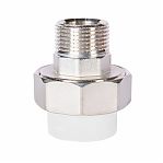 Муфта полипропиленовая Frap F102.2004, PPR, HJ20х1/2", НР, разъемная, комбинированная, белая