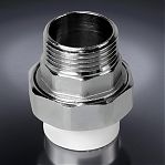 Муфта полипропиленовая Frap F102.3206, PPR, HJ32х1", НР, разъемная, комбинированная, белая