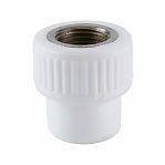 Муфта полипропиленовая, Frap F111.2505, PPR, S25х3/4, ВР, комбинированная, белая