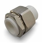 Разборное соединение полипропиленовое Pro Aqua 20 мм ВР, белое