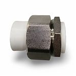 Разборное соединение полипропиленовое Pro Aqua 20 мм ВР, белое