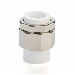 Разборное соединение полипропиленовое Pro Aqua 20 мм ВР, белое