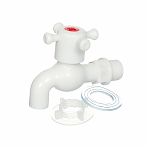 Кран водоразборный ComfortFactor 1/2 дюйма, с гайкой, пластик