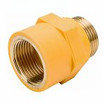 Муфта диэлектрическая 1/2" ВР-НР, резьбовая, соединительная, латунь