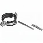 Хомут трубный TST 4", 110-115 мм, TST.891 металлический, с гайкой и шпилькой