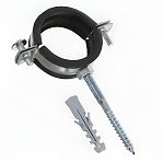 Хомут трубный TST 4", 110-115 мм, TST.891 металлический, с гайкой и шпилькой