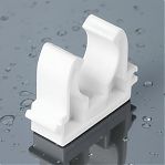 Клипса крепеж полипропиленовая Pro Aqua PA18008P 20 мм, одинарная, без зажима, для труб, белая