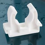 Клипса крепеж полипропиленовая Pro Aqua PA18008P 20 мм, одинарная, без зажима, для труб, белая