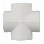 Крестовина полипропиленовая Pro Aqua, 25 мм, плоскостная, 4 выхода, белая