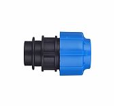 Муфта переходная, компрессионная ПНД 50-1 1/2" ВР, с внутренней резьбой для трубопровода