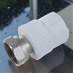 Муфта полипропиленовая Pro Aqua PA75010P 20-3/4" ВР, комбинированная, белая