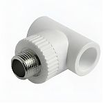 Тройник полипропиленовый Pro Aqua 20х3/4"х20, НР, комбинированный, переходной, белый