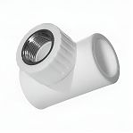 Тройник полипропиленовый Pro Aqua 20х3/4"х20, ВР, комбинированный, переходной, белый