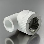 Угол полипропиленовый Pro Aqua 32-1" ВР, комбинированный, белый